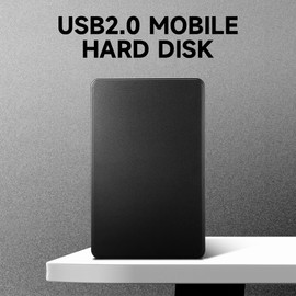 4TB USB2.0 Portable Hard Disk Mobile Hard Drive High-speed Transmission Large Capacity Shockproof Plug and Play Black