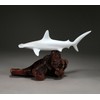 HAMMERHEAD SHARK Sculpture by JOHN PERRY 12in long on polished