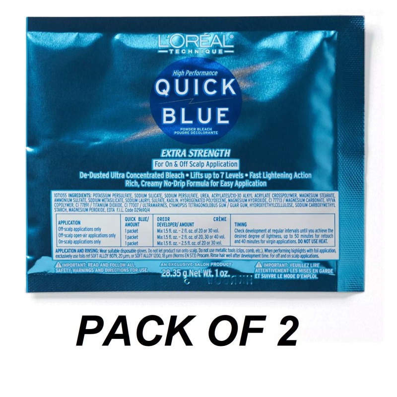 L'Oréal Loreal Quick Blue Bleach Powder Lightener Packette 1 oz