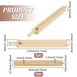 BENECREAT Wood Bookbinding Punching Tool, Hand Account Binding Kit Bookbinding Supplies with an Awl and Cradle for DIY Crafts, Notebook, Journals, Planners