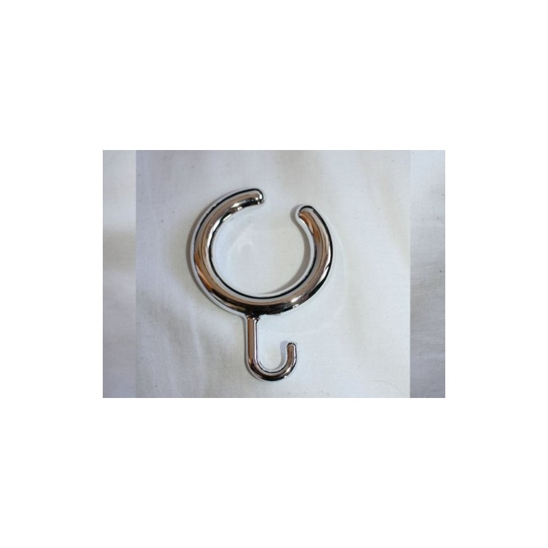 New Elegant Semi-Open Shower Curtain Hooks in Chrome - Set