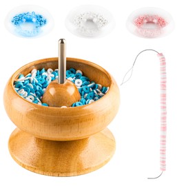 ORNUNIQ Clay Bead Spinner for Jewelry Making with 2 Big Eye Beading Needles and 1125 Clay Beads, Ideal for Bracelets and Necklaces