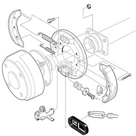10L0L Golf Cart Brake Shoes for Club Car DS 1995-up, Club Car Precedent 2004-up, for Yamaha G1 G2 G8 G9, for EZGO 1986.5-1996, OEM 1018232-01 (2 Short & 2 Long)