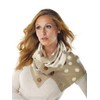 Dot Convertible Infinity Scarf (Oatmeal/Pearl) by MudPie
