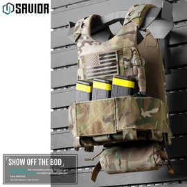 Savior Equipment Wall Rack System Tactical Vest Attachment Gear Wall Mount Display Rack Organizer, Adjustable Width, Heavy-Duty Steel Construction Hold Up to 40 lbs