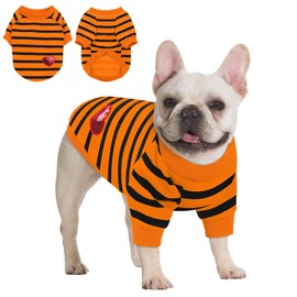 Queenmore Small Dog Shirt,Soft Breathable Dog Shirt for Dogs Cats Boy Girl,Pet Clothes for All Season,Breathable Lightweight Pet Tshirt for Frenchie, Dachshund, Yorkie