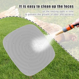 Heavy Duty Chicken Nest Box Pads, 4 Pieces Chicken Nest Mat To Prevent Egg Damage (Grey)