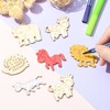 UR Urlifahall 100 Pcs Animal Wood Cutouts Ornaments Unfinished Wood