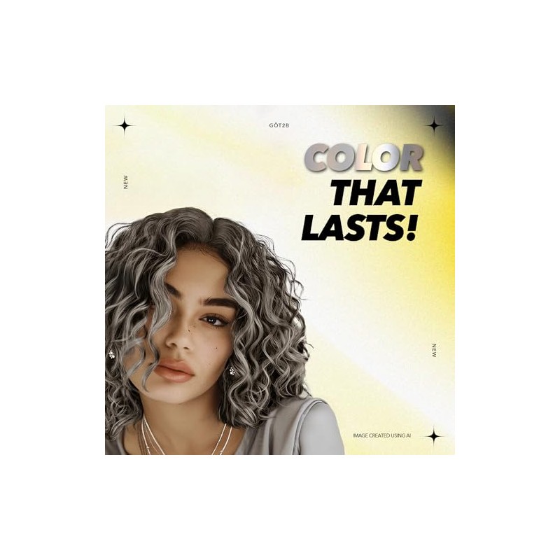 Got2b Metallics Permanent Hair Color, M72 Dusty Silver