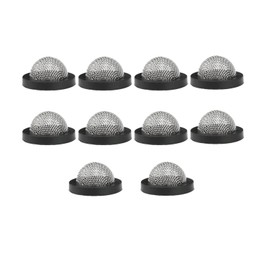 10 Pcs Rubber Flat Washer 19mm OD, 11mm ID, 3mm Thickness with 60 Mesh Filter, Seal and Filter for Shower Hose (Black)
