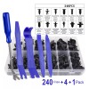 MARZSEFLO Kit Grapas Automotrices 240 Pzas, 12 Modelos, 5 Quitagrapas