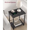 VASAGLE End Table with Charging Station, Set of 2, Small