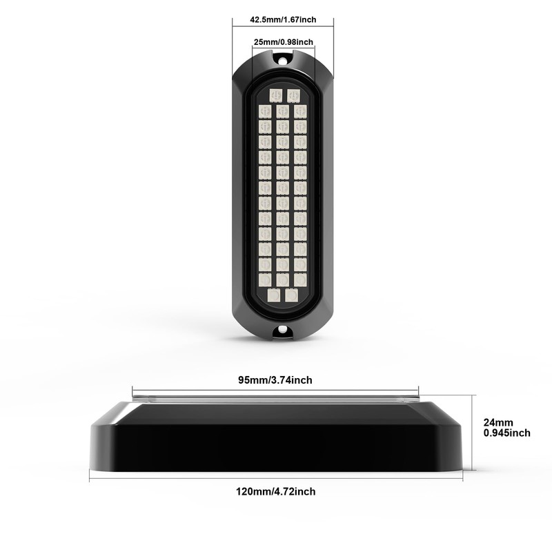 Larlansz Blue 40LED Waterproof Zinc Alloy Deck Transom Stern Led