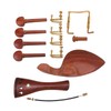 4/4 Wood Violin Parts Tailpiece Chinrest Tuning Pegs Metal Tail