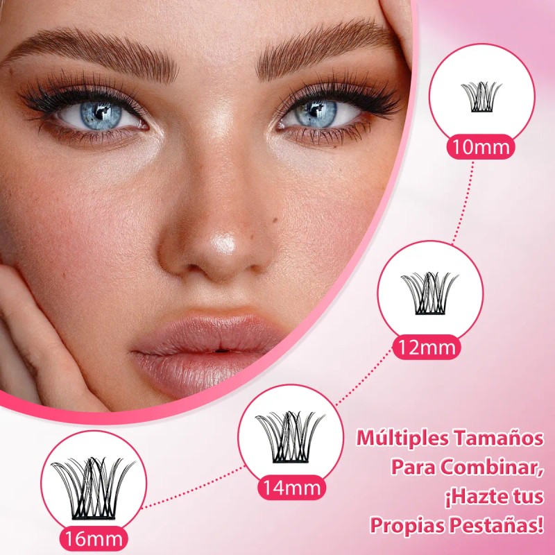 Gorgeous Olivia 88 Piezas Pestañas Postizas Kit Completo Rosa Chicle