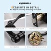 KNOBWELL 5 Pack Black Door Knobs Privacy Door Handles, Interior