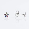 Sensitive by Studex, flower stud earrings, 5 mm, polished surgical