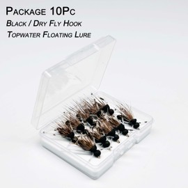 Qievcrme 10Pcs Fly Fishing Lures Dry Flies Bionics Mayfly Foam Body Topwater Floating Lures Fishing for Trout, Bass, Salmon