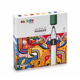 Carioca 45209 Acrylic Marker, Multi-Colour, 8 Unità (Confezione da 1)