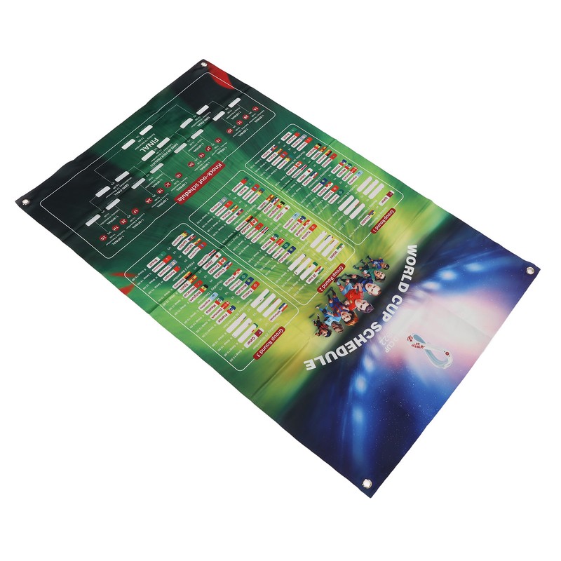 Football Game Wall Chart Portable Home Bar Office 2022 Soccer