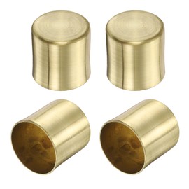 sourcing map 4Pcs Metal Furniture Feet Cover, 1.1 x 1.18 Inch Conical Gold Table Foot Cap Increase Height Furniture Pads Leg Cover Protector for Chair, Table, Sofa