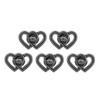 Purse Twist Lock Alloy Double Love Heart Decorative Shinny Handbag
