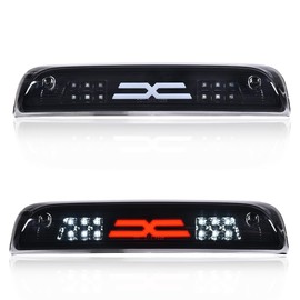 PIT66 3rd Brake Light, Compatible with 2014-2020 Chevy Silverado 2014-2020 GMC Sierra X Type Led Bar High Mount Stop Light Rear Tail Cargo Lamps Black Smoked Lens Black Housing