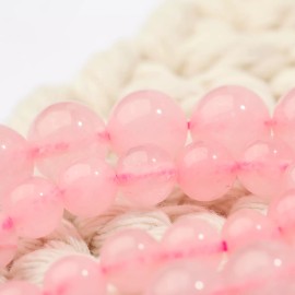 vanilla mountain Natural Rose Quartz Love Stone Gemstone Beads for Romance - 6mm
