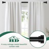 HEI! DEAR Curtain Rod 2Pack,Black Curtain Rods 72 to144 Inch(6-12ft),1Inch