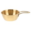 TOVINANNA Men Shaving Soap Bowl with Gold Handle Stainless Steel