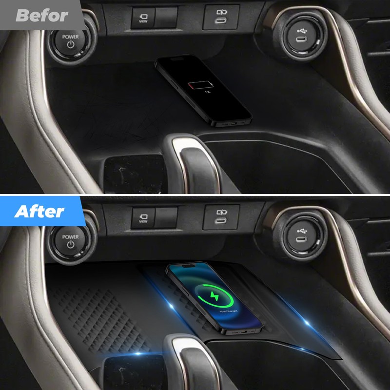 Wireless Charging Anti-Slip Mat Compatible with Toyota Grand Highlander Accessories