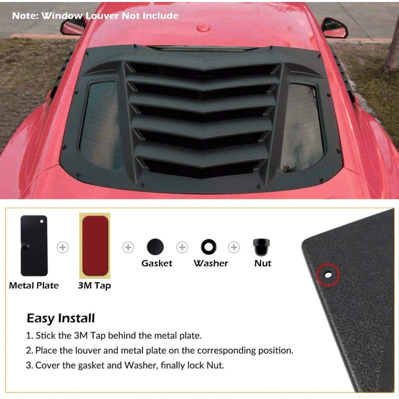 Yoursme Rear Window Louver Hardware Installation Hardware Accessories for Ford