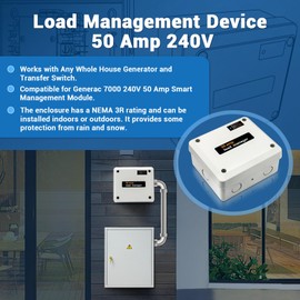 Smart Management Module 50 Amp Load Manager, Compatible with Generac 7000 Load Manager (SMM) and Home Generator, Power Management Device