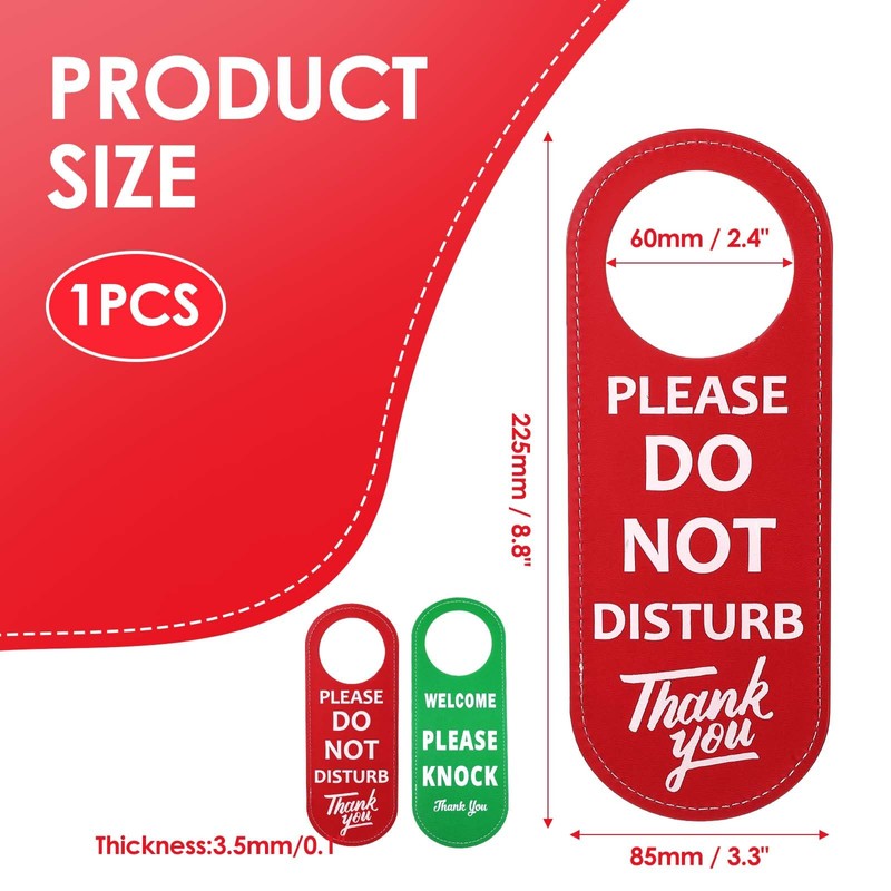 PU Leather Please Do Not Disturb Sign and Welcome Please