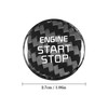 BLAKAYA Compatible with Engine Start Stop Button Sticker Carbon Fiber