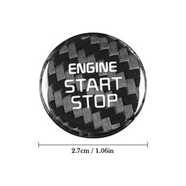 BLAKAYA Compatible with Engine Start Stop Button Sticker Carbon Fiber Key Lgnition Cover Interior Button Trim for KIA Stinger 2018 2019 2020 2021 2022 2023 (Black)
