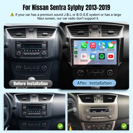 Leadfan Car Stereo for Nissan Sentra 2013 2014 2015 2016 2017 2018 2019 with Car Play Android Auto, 10.1 Inch Screen for Sentra with GPS Backup Camera (Radio for Nissan Sentra 2013-2019) (32, GB)