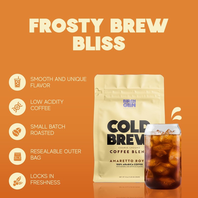 Buzzed High Caffeine Cold Brew Coffee Coarse Grounds - Bold