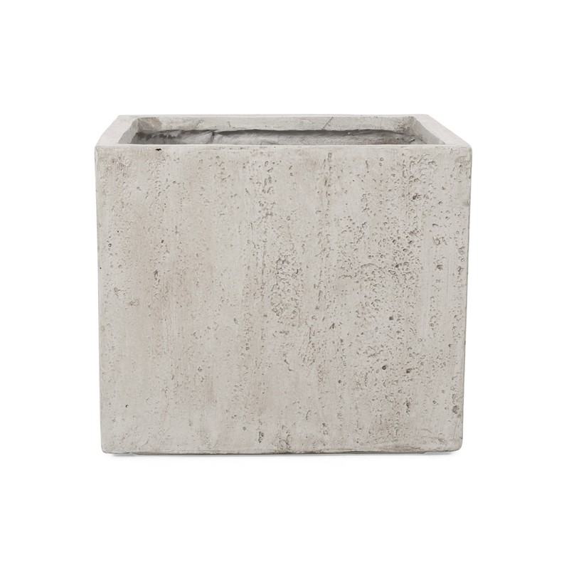 Christopher Knight Home Vanessa Outdoor Modern Large Cast Stone Square