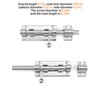 QWORK Sliding Bolt Gate Latch, 8 Pack 6.3" 304 Stainless