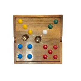 Ajuny Big Hole Würfel-Brettspiel mit Edelsteinen – Lustiges Familienspiel, Holz-Würfelspiel für Kinder & Erwachsene, Unterhaltung für drinnen & draußen Geschenkidee