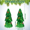 Chunm 2 Pcs Christmas Tree 3D Windsock Applique Christmas Tree