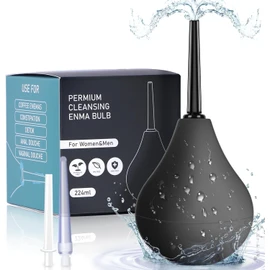 High Quality Enema Bottle - Reusable Silicone Enema Bottle & Black for Constipation Relief