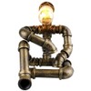 EFAYCRR Steampunk Table Lamp, Creative Robot Style Desk Lamp Vintage