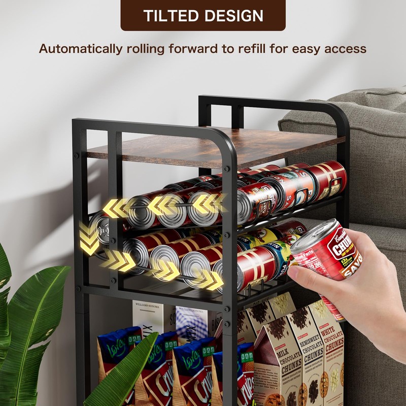 Kadolina Can Organizer for Pantry, 5-Tier Pantry Organizer, Kitchen Organizers