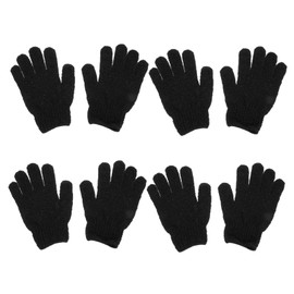 Mikinona 5 Pack Exfoliating Gloves Body Scrubber Bath Glove Set for Deep Cleaning