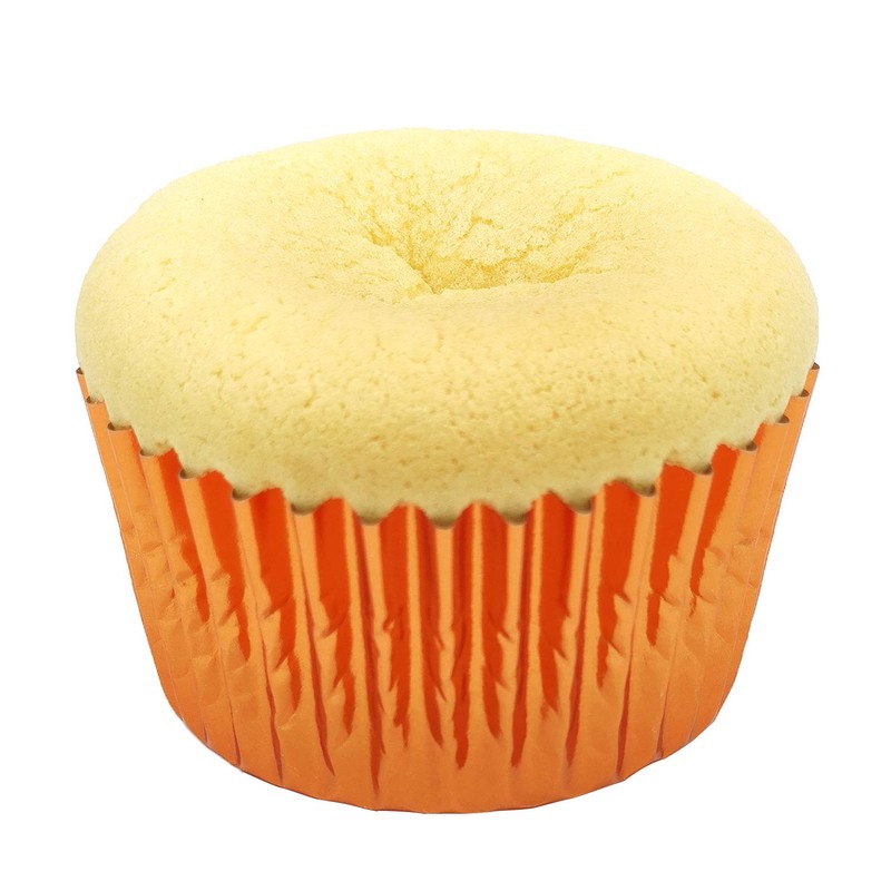 Mombake Brand, Paper Orange Foil Cupcake Cases, 200-Count, All Occasions,