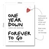 1st Anniversary Card - One Year Down Forever to Go