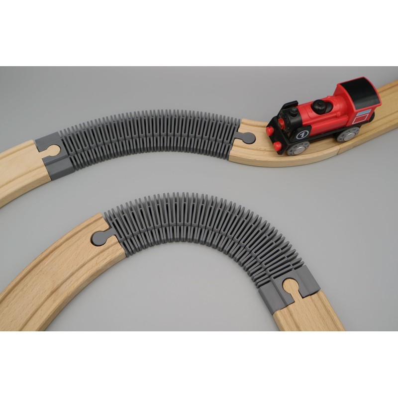 Flexible Schiene für Holzeisenbahnen (1 Stück) (Anthrazit)