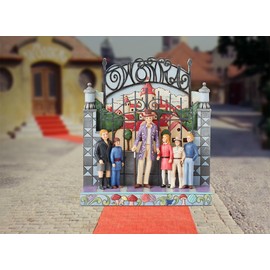 Enesco Willy Wonka and The Chocolate Factory by Jim Shore Children Standing by Gate Figurine, 8.25 Inch, Multicolor